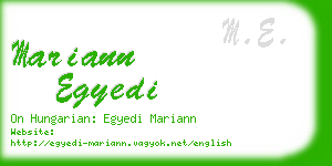 mariann egyedi business card